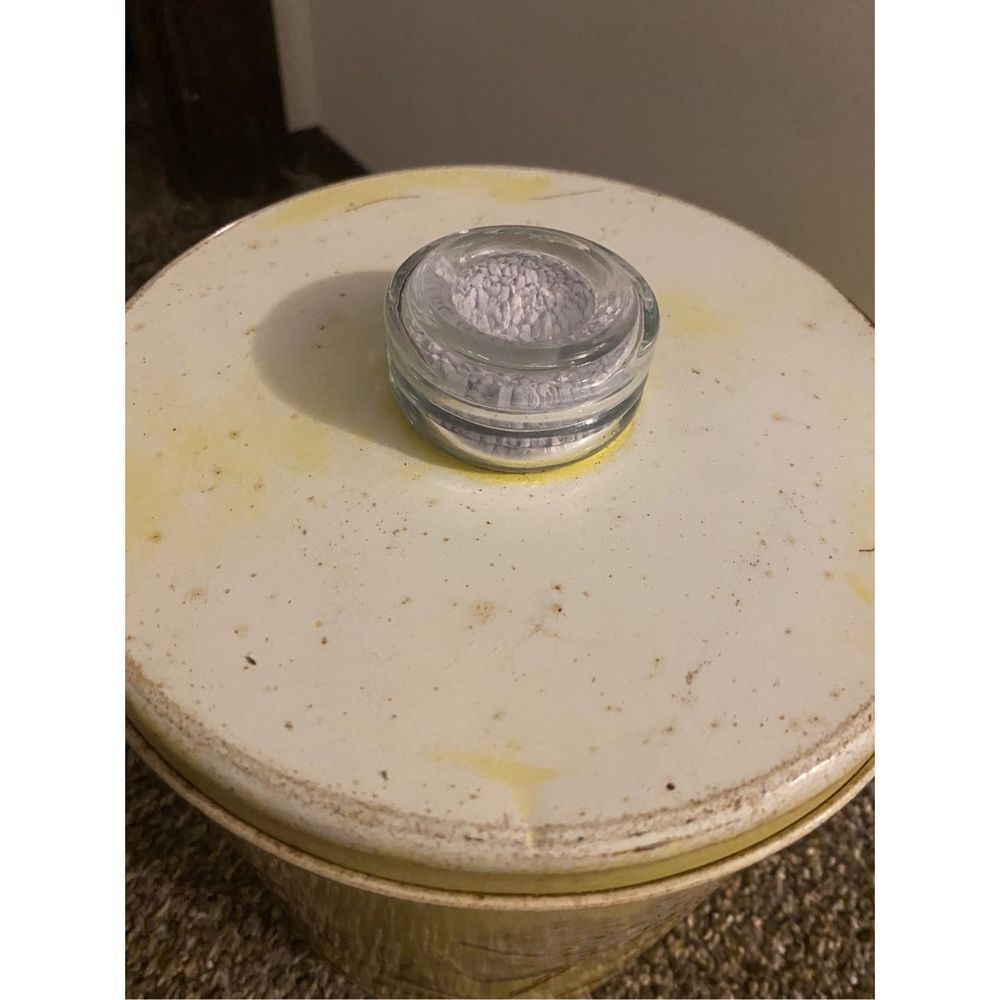 Vintage MCM 1950s Metal Blue Magic Krispy Kan Canister/Container/Tin floral